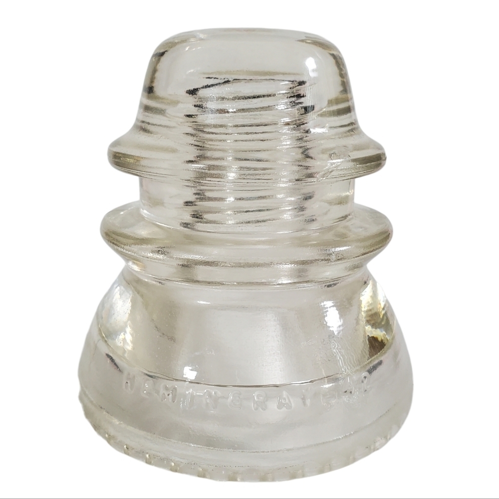 Hemingray Clear Glass Insulator Industrial Americana Vintage